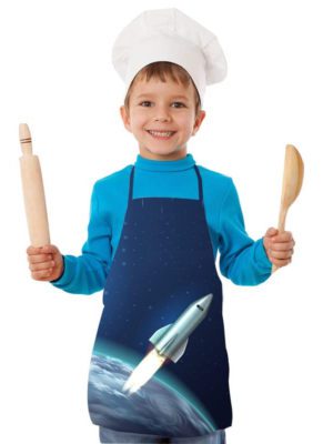 Rocket Apron for Kids | Gift for Kids | Astronaut Kids Apron for Boy