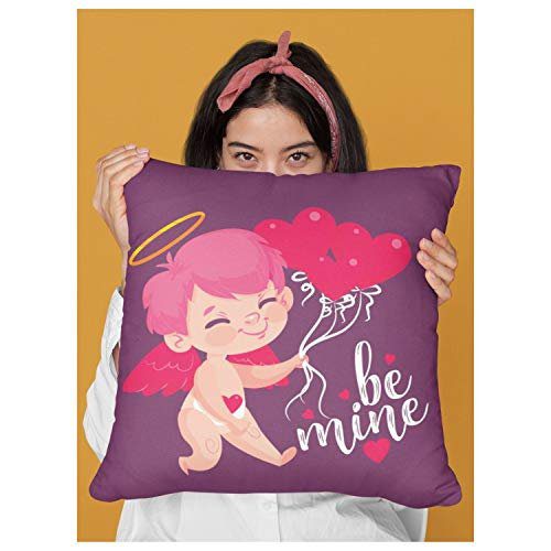 Valentine Day Gifts Be Mine Love Printed Throw Cushion Cover - 12 x 12 inches