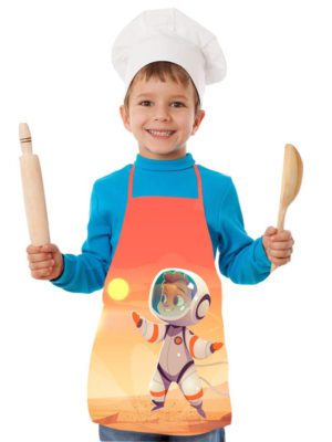 Cute Astronaut Apron for Kids | Astronaut Kids Apron for Boy