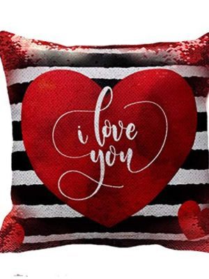 Sequin 200TC Cushion Cover (12X12"_Red)