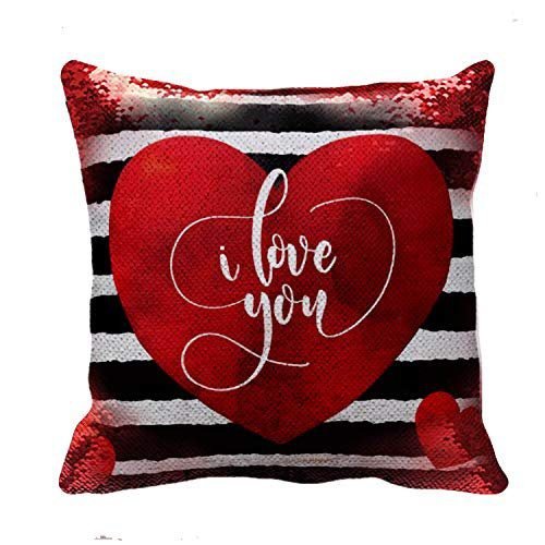 Sequin 200TC Cushion Cover (12X12"_Red)