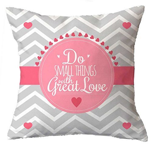 Polyester Blend You Will Always Be My Forever Printed Cushion Covers (12x12-inch, Silver)