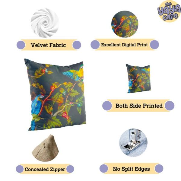 TheYaYaCafe Decorative Velvet Throw Pillow (Double Side Print) Cushion Covers Set of 3 20x20