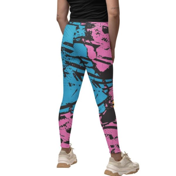 Abstract Pattern Printed Leggings for Women's