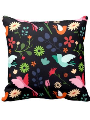 TheYaYaCafe® 12X12 inches Cushion Cover Alluring Floral Flowers Printed Sofa Throw Pillows