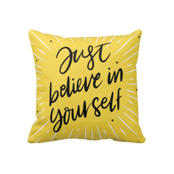 YaYa cafe Follow Your Heart Just Believe in Your Self Motivational Quotes Printed Canvas Cotton 12x12-inch Cushion Covers