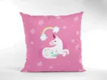 TheYaYaCafe Birthday Gifts 12 x 12 Cute Dream Rainbow Unicorn Printed Velvet Cushion (with Filler) Throw Pillow Sofa