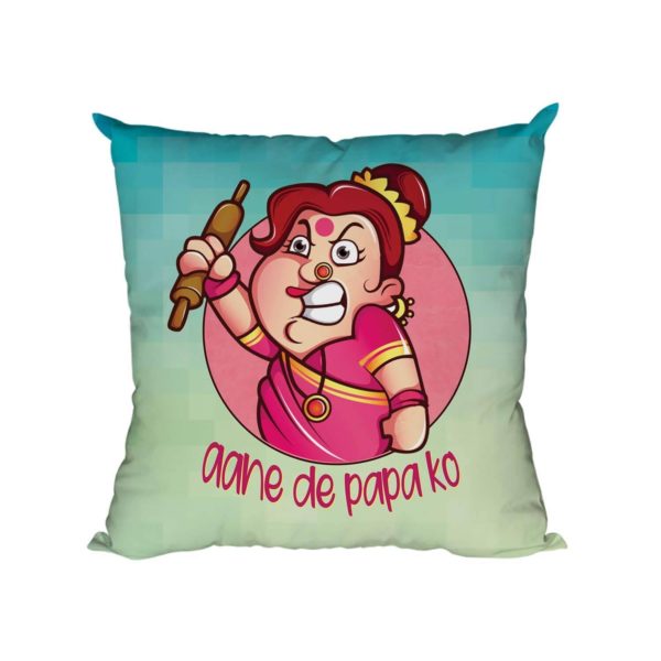 Mothers Day Cushion Aane De Papa Ko Printed Throw Pillow Sofa - Multicolor