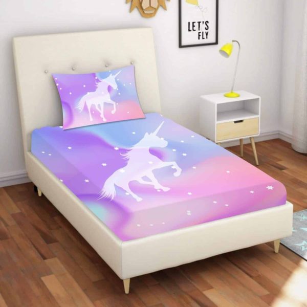 Unicorn Printed Bedsheet