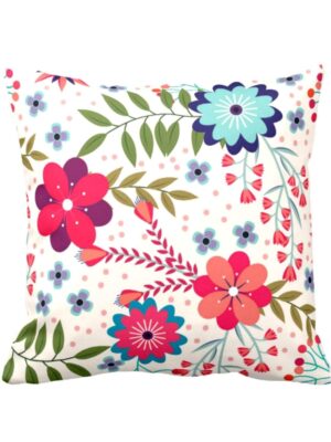 TheYaYaCafe® 12X12 inches Cushion Cover Well-Formed Floral Flowers Printed Sofa Throw Pillows