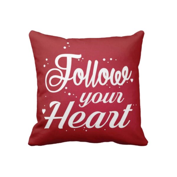 YaYa cafe Follow Your Heart Just Believe in Your Self Motivational Quotes Printed Canvas Cotton 12x12-inch Cushion Covers