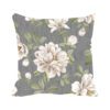 TheYaYaCafe Wonderful Floral Flowers Printed Sofa Throw Pillows Cotton Cushion Covers (Grey, 24 x 24 inches) -Set of 2