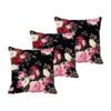 TheYaYaCafe® 24X24 inches Set of 3 Cushion Covers Gorgeous Floral Flowers Printed Sofa Throw Pillows Multicolor