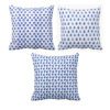 Yaya Cafe 12 x 12 inch Alluring Charming Marvelous Indigo Printed Cushion Covers Set of 3 for Home Sofa