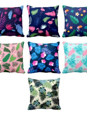 TheYaYaCafe Decorative Velvet Throw Pillow (Double Side Print) Cushion Covers Set of 7 20x20