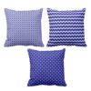 TheYaYaCafe 12 x 12 inch Incredible Tempting Pleasing Indigo Printed Cushion Covers Set of 3 for Home Sofa