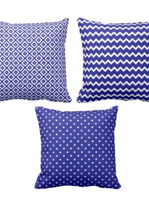 TheYaYaCafe 12 x 12 inch Incredible Tempting Pleasing Indigo Printed Cushion Covers Set of 3 for Home Sofa