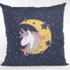 TheYaYaCafe Birthday Gifts 12 x 12 Cute Dream Rainbow Unicorn Printed Velvet Cushion (with Filler) Throw Pillow Sofa