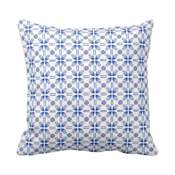 TheYaYaCafe 20 x 20 inch Splendid Alluring Indigo Printed Cushion Covers Set of 4 for Home Sofa