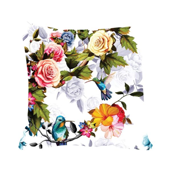 TheYaYaCafe® 12X12 inches Set of 2 Cushion Covers Lovely Rose Floral Flowers Printed Sofa Throw Pillows Multicolor