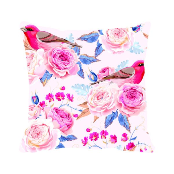 Yaya Cafe 12x12 inches Set of 5 Cushion Covers Attractively Floral Flowers Printed Sofa Throw Pillows Multicolor