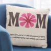 Mothers Day Cushion Blessed with Mom Printed Throw Pillow Sofa - Multicolor