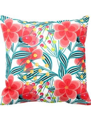TheYaYaCafe® 24X24 inches Cushion Cover Enticing Nasturtium Flowers Printed Sofa Throw Pillows