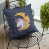 TheYaYaCafe Birthday Gifts 12 x 12 Cute Dream Rainbow Unicorn Printed Velvet Cushion (with Filler) Throw Pillow Sofa