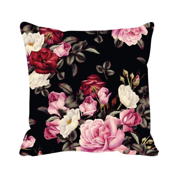 TheYaYaCafe® 24X24 inches Set of 3 Cushion Covers Gorgeous Floral Flowers Printed Sofa Throw Pillows Multicolor