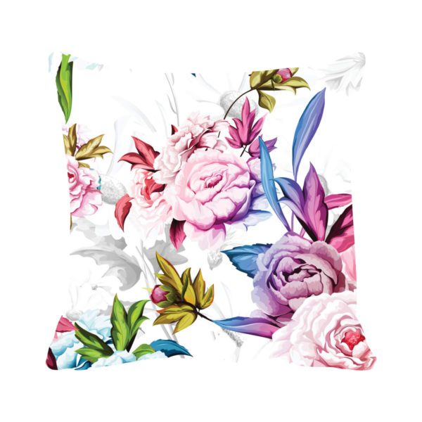 TheYaYaCafe® 24X24 inches Set of 3 Cushion Covers Beautiful Floral Flowers Printed Sofa Throw Pillows Multicolor