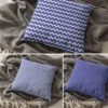 TheYaYaCafe 12 x 12 inch Incredible Tempting Pleasing Indigo Printed Cushion Covers Set of 3 for Home Sofa