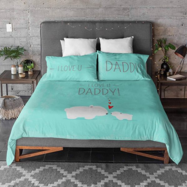 I Love You Daddy Bed sheet For Father With Pillow Covers