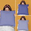 TheYaYaCafe 12 x 12 inch Incredible Tempting Pleasing Indigo Printed Cushion Covers Set of 3 for Home Sofa