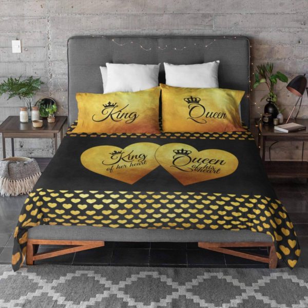 Valentine Bedsheet King & Queen For Couple