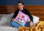 TheYaYaCafe Velvet 'Dream Come True' Unicorn Printed Cushion with Filler (12 x 12 Inches)