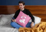 TheYaYaCafe Birthday Gifts 12 x 12 Cute Dream Rainbow Unicorn Printed Velvet Cushion (with Filler) Throw Pillow Sofa