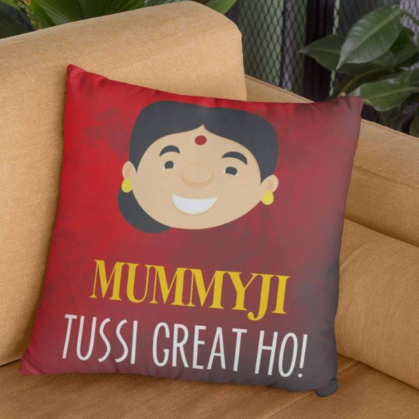 Mothers Day Cushion Mummy Ji Tussi Great Ho Printed Throw Pillow Sofa - Maroon