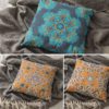 Yaya Cafe 16 x 16 inch Modern Indigo Printed Cushion Covers Set of 3 for Home Sofa