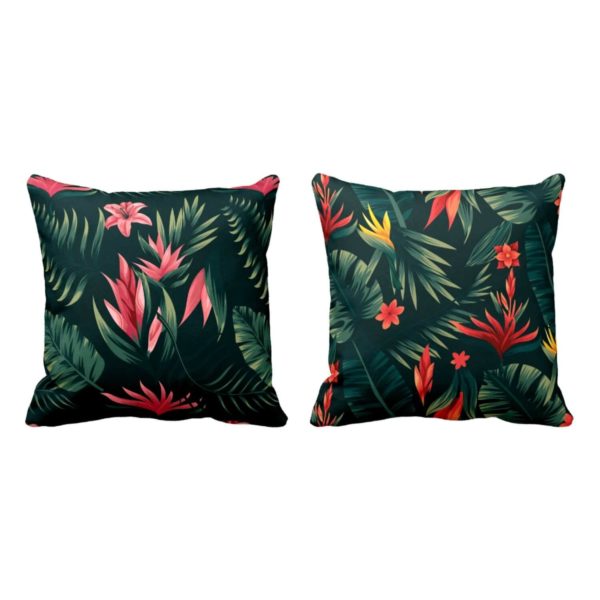 Admirable Beauteous Floral Flowers Printed Cushion Covers Set of 2