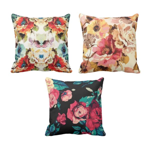 Beautiful Floral Cushion Cover Set of 3