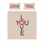 Love You Romantic Couple Bedsheet