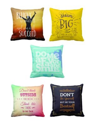 Believe In Yourself Get Motivated Cushion Covers - Set of 5