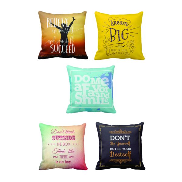 Believe In Yourself Get Motivated Cushion Covers - Set of 5