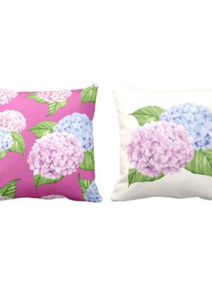 Camellias Exquisite Floral Flowers Printed Cushion Covers Set of 2