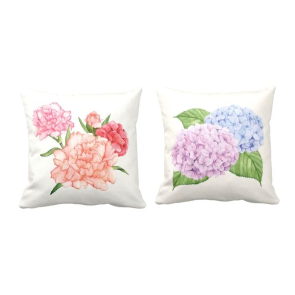 Admirable Beauteous Floral Flowers Printed Cushion Covers Set of 2