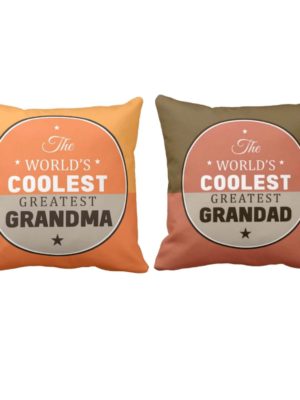 Coolest Greatest Grandma Grandpa Cushion Cover Set of 2