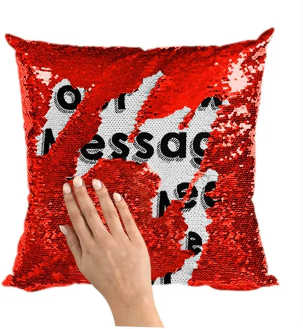 Sequin Personalised Colour Changing Magic Cushion with Filler