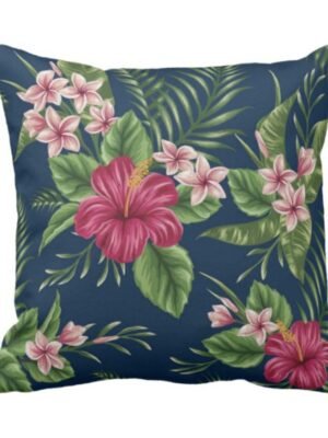 Embroidered Floral Cushion Cover