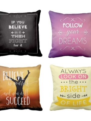 Believe in Yourself Quotes Cushion Covers Set of 4