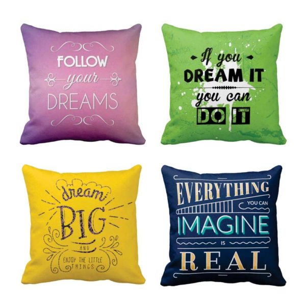 You Can Do It Motivational Printed Cushion Covers Set of 4